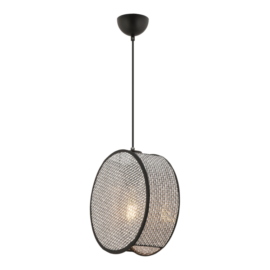 Lustre suspenso com cabo BIG DRUM 1xE27/60W/230V cinza/preto