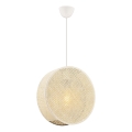 Lustre suspenso com cabo BIG DRUM 1xE27/60W/230V cor creme