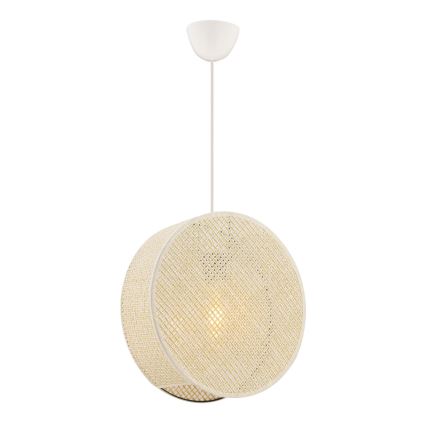 Lustre suspenso com cabo BIG DRUM 1xE27/60W/230V cor creme