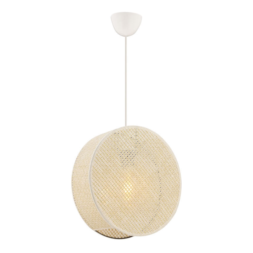 Lustre suspenso com cabo BIG DRUM 1xE27/60W/230V cor creme