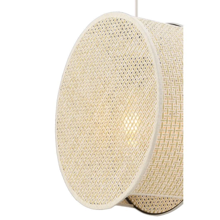 Lustre suspenso com cabo BIG DRUM 1xE27/60W/230V cor creme