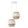 Lustre suspenso com cabo BOHO 2xE27/60W/230V creme/juta