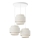 Lustre suspenso com cabo BOHO 3xE27/60W/230V branco