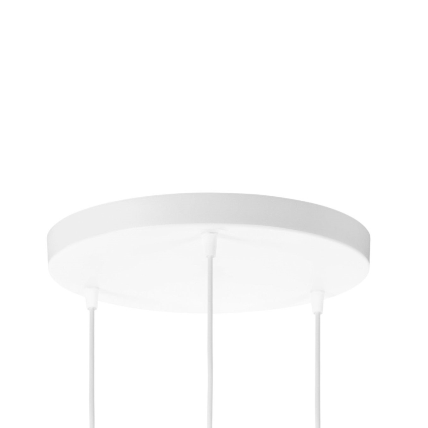 Lustre suspenso com cabo BOHO 3xE27/60W/230V branco