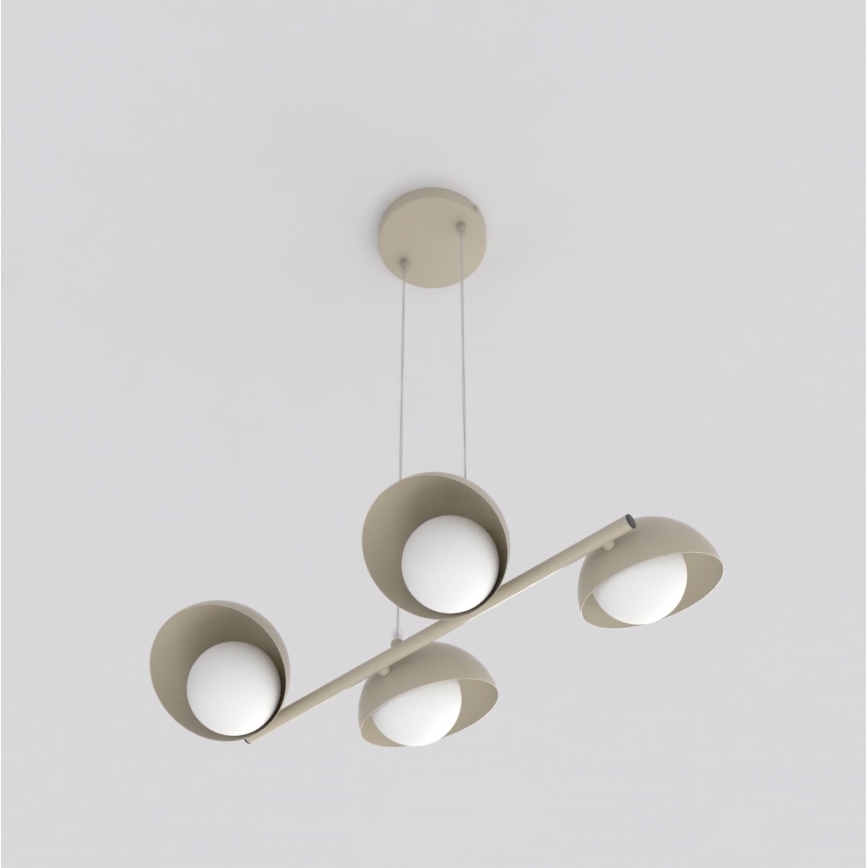 Lustre suspenso com cabo BOOM 4xG9/8W/230V bege