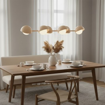 Lustre suspenso com cabo BOOM 6xG9/8W/230V bege