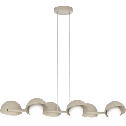 Lustre suspenso com cabo BOOM 6xG9/8W/230V bege