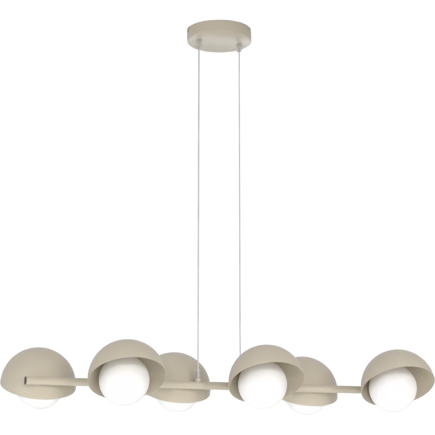 Lustre suspenso com cabo BOOM 6xG9/8W/230V bege