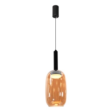Lustre suspenso com cabo BUENO 1xGX53/9W/230V Ø 15 cm castanho fumado