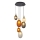 Lustre suspenso com cabo CACTUS 6xG9/5W/230V cobre/cinzento/branco