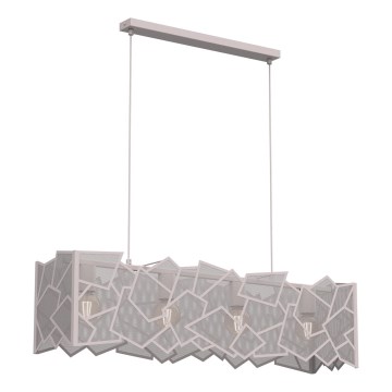 Lustre suspenso com cabo CAMO 4xE27/15W/230V, bege