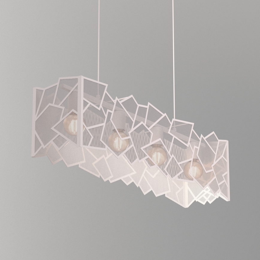 Lustre suspenso com cabo CAMO 4xE27/15W/230V, bege