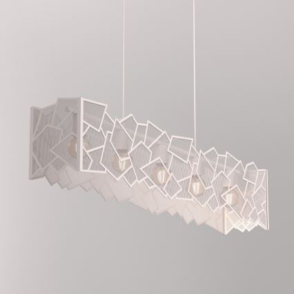 Lustre suspenso com cabo CAMO 5xE27/15W/230V bege