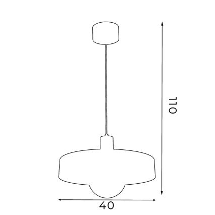 Lustre suspenso com cabo CANAN 1xE27/15W/230V Ø 40 cm bege