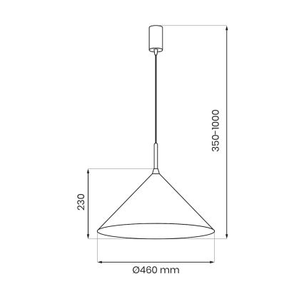 Lustre suspenso com cabo CAPITAL 1xGX53/15W/230V, diâmetro 46 cm, creme