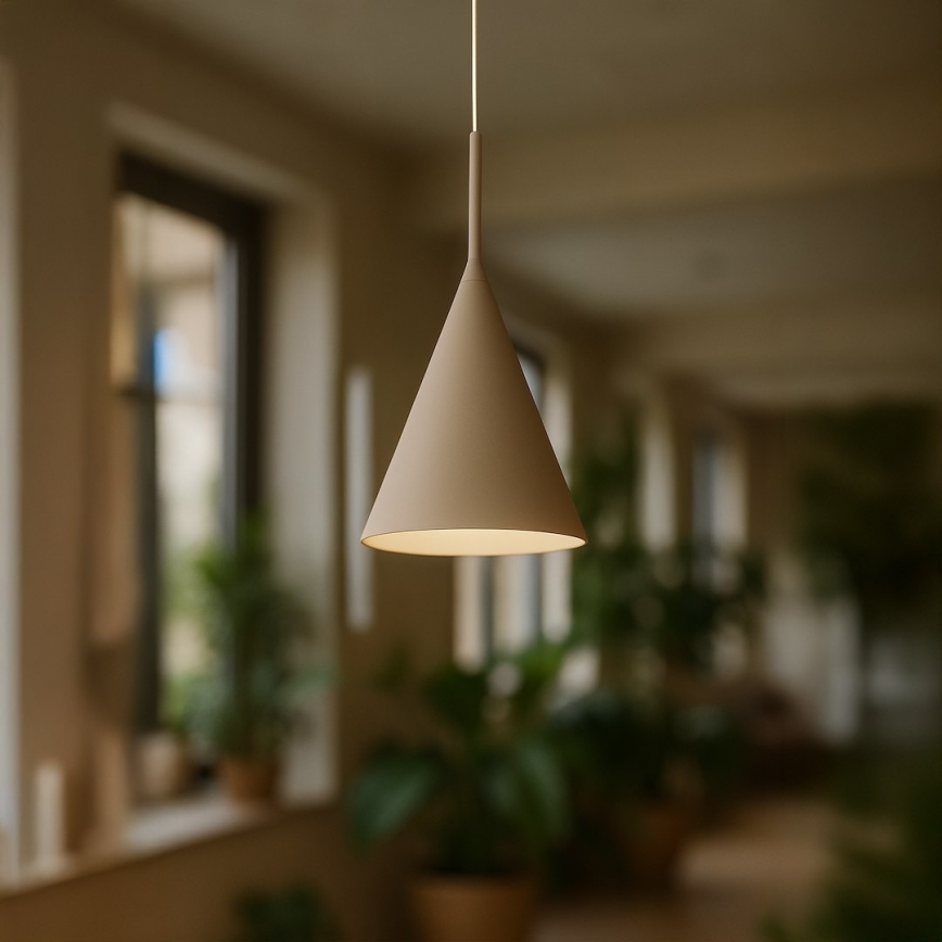 Lustre suspenso com cabo CAPITAL 1xGX53/15W/230V Ø 17 cm bege