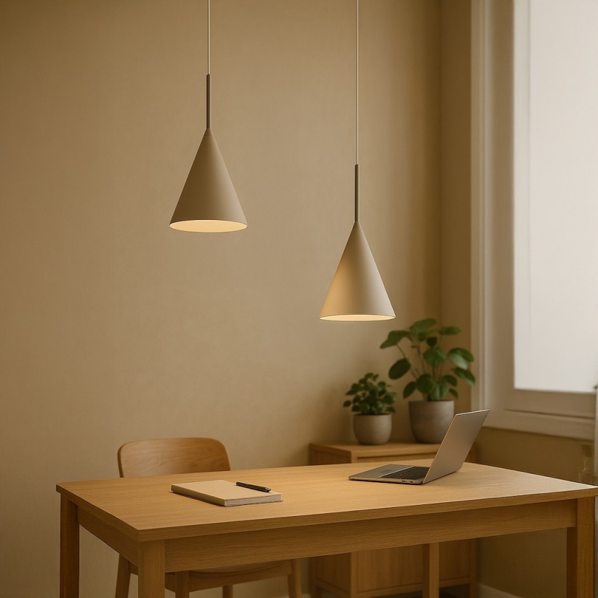 Lustre suspenso com cabo CAPITAL 1xGX53/15W/230V Ø 17 cm bege