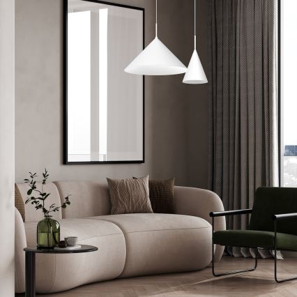 Lustre suspenso com cabo CAPITAL 1xGX53/15W/230V Ø 17 cm branco