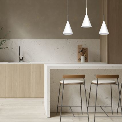 Lustre suspenso com cabo CAPITAL 1xGX53/15W/230V Ø 17 cm branco