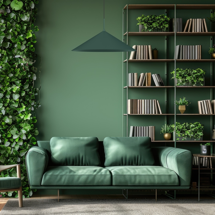 Lustre suspenso com cabo CAPITAL 1xGX53/15W/230V, Ø 60 cm, verde