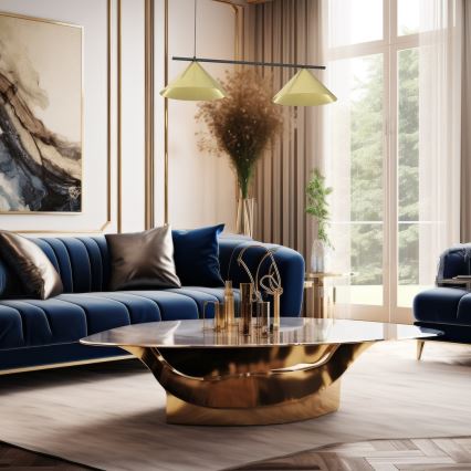 Lustre suspenso com cabo CAPITAL 2xGX53/15W/230V, dourado