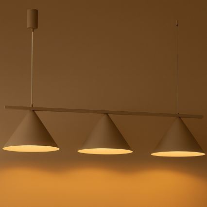 Lustre suspenso com cabo CAPITAL 3xGX53/15W/230V bege