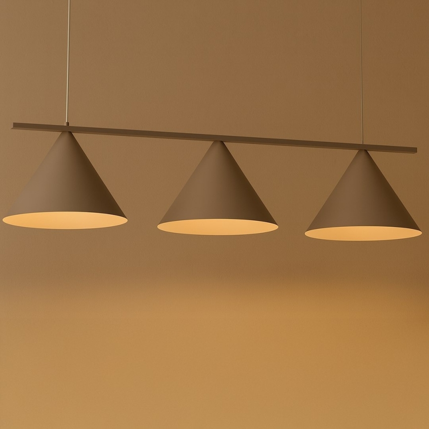 Lustre suspenso com cabo CAPITAL 3xGX53/15W/230V bege