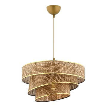 Lustre suspenso com cabo COUPER 1xE27/60W/230V castanho/dourado