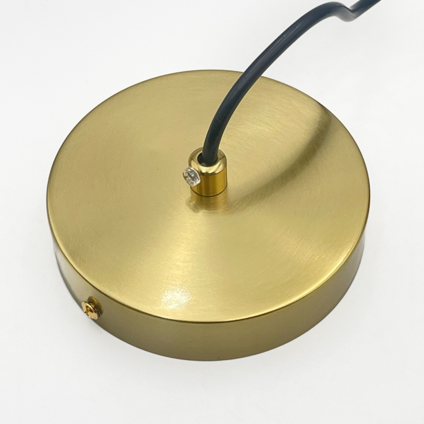Lustre suspenso com cabo CRISTAL 1xE14/15W/230V latão/bege fumado