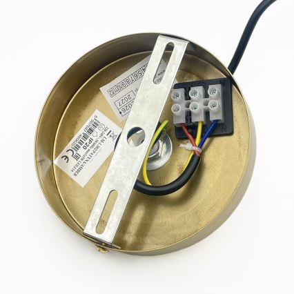 Lustre suspenso com cabo CRISTAL 1xE14/15W/230V latão/bege fumado
