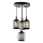 Lustre suspenso com cabo CRYSTALLINE 4xE27/40W/230V, preto