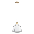 Lustre suspenso com cabo DAVE 1xE27/15W/230V dourado/preto