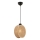 Lustre suspenso com cabo DRUM 1xE27/60W/230V castanho