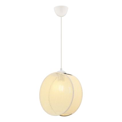 Lustre suspenso com cabo DRUM 1xE27/60W/230V creme