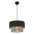 Lustre suspenso com cabo ECHO 1xE27/60W/230V preto/cinzento