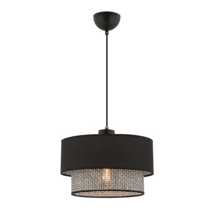 Lustre suspenso com cabo ECHO 1xE27/60W/230V preto/cinzento