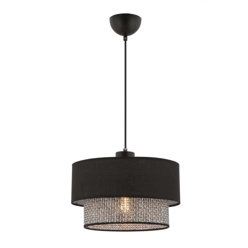 Lustre suspenso com cabo ECHO 1xE27/60W/230V preto/cinzento
