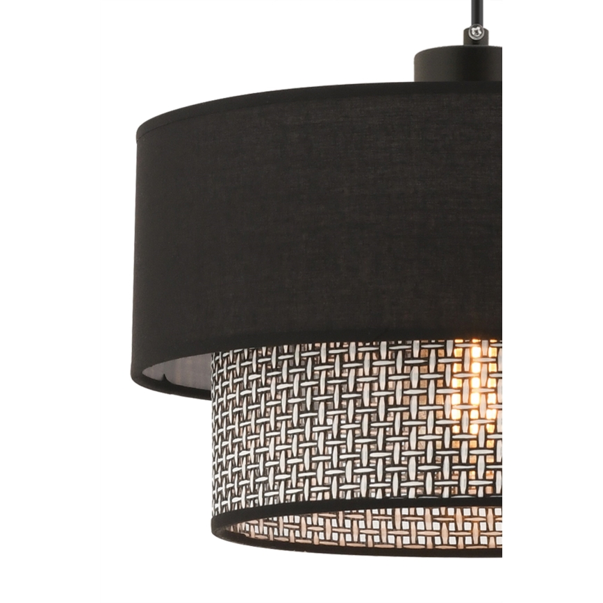 Lustre suspenso com cabo ECHO 1xE27/60W/230V preto/cinzento