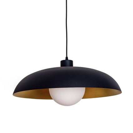 Lustre suspenso com cabo ECLIPSE 1xE27/15W/230V preto/dourado