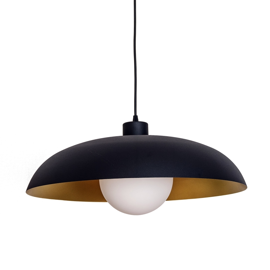 Lustre suspenso com cabo ECLIPSE 1xE27/15W/230V preto/dourado