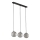 Lustre suspenso com cabo ELENA 3xG9/6W/230V preto/cinzento fumê