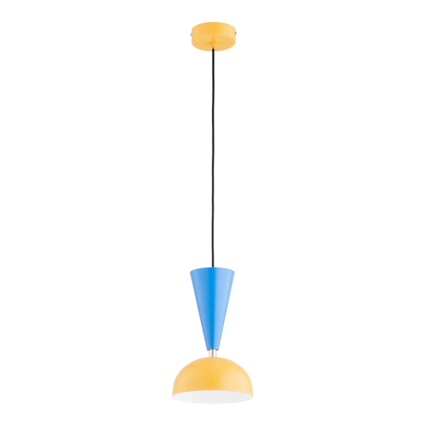 Lustre suspenso com cabo ENTORI 1xE27/15W/230V amarelo/azul