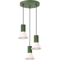 Lustre suspenso com cabo ESTRIA, 3x E14/10W/230V, Ø 30 cm, verde
