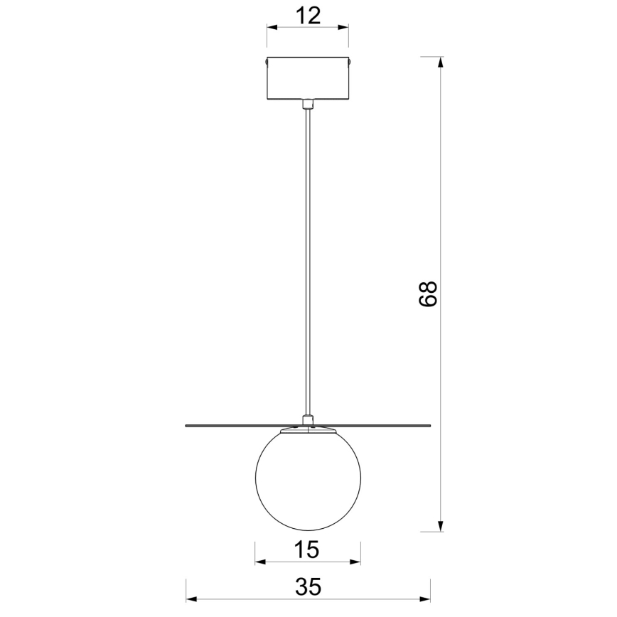 Lustre suspenso com cabo FLAT 1xE27/15W/230V castanho