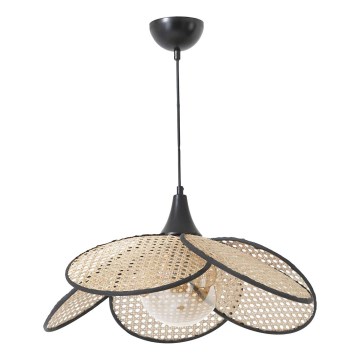 Lustre suspenso com cabo FUME 1xE27/40W/230V Ø45 cm preto/bege
