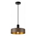 Lustre suspenso com cabo HAKI 1xE27/60W/230V castanho/preto