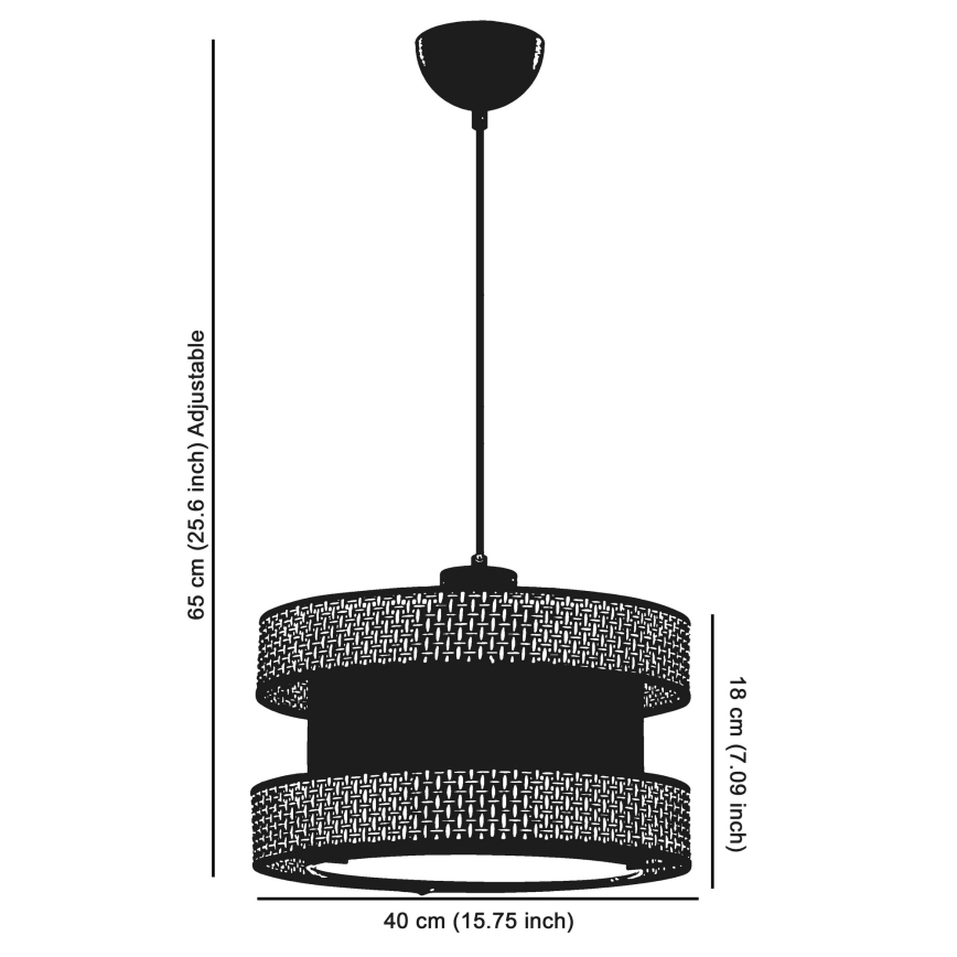 Lustre suspenso com cabo HALO 1xE27/60W/230V creme
