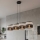 Lustre suspenso com cabo KARBON 4xE27/15W/230V preto/cinza