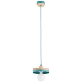 Lustre suspenso com cabo LARSO 1xE27/15W/230V menta/bege