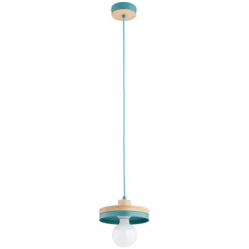 Lustre suspenso com cabo LARSO 1xE27/15W/230V menta/bege